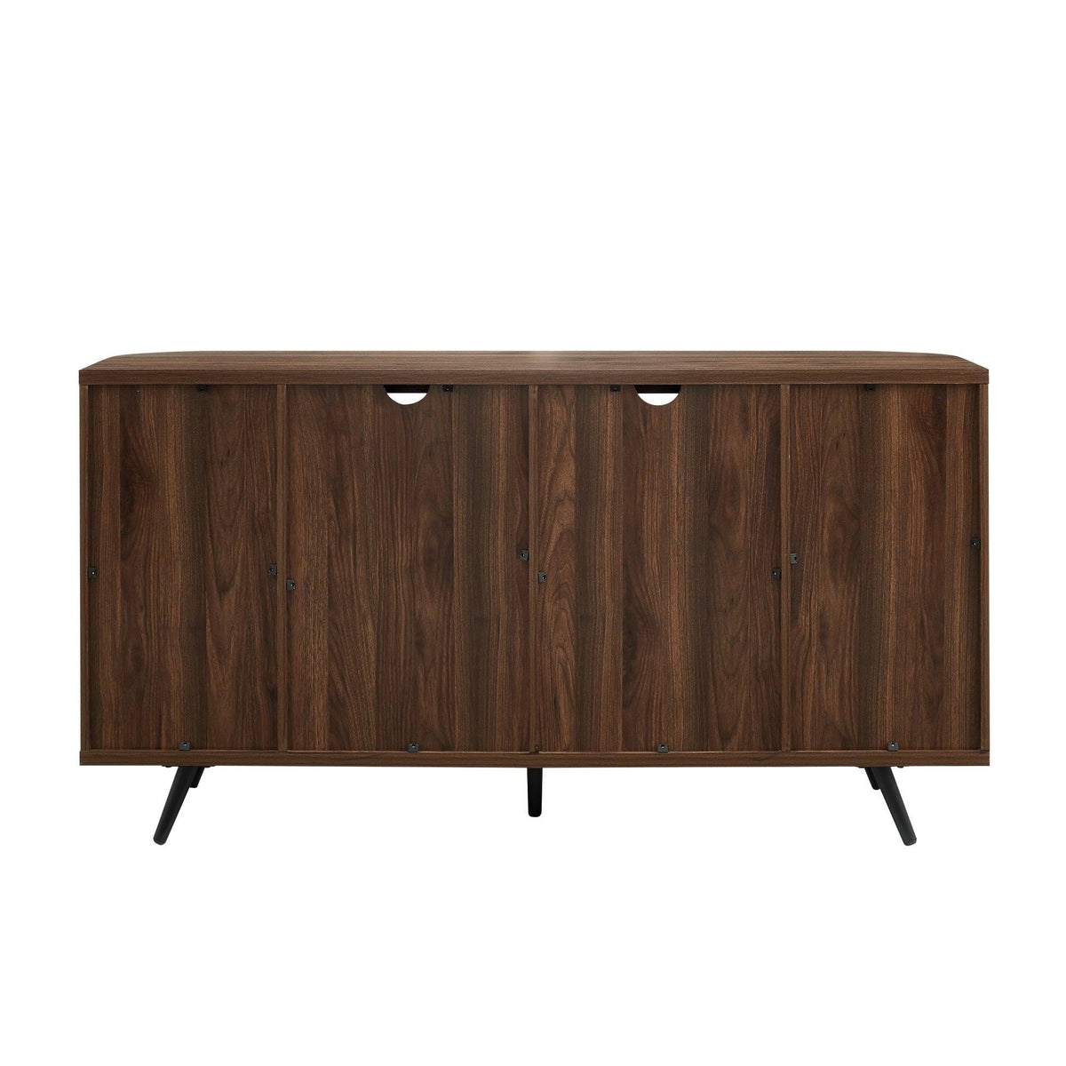 Dark Walnut Curved Edge Glass Door Sideboard I21768