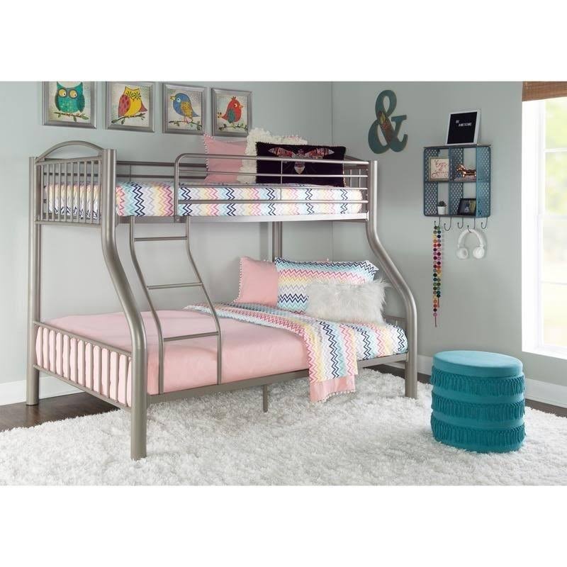 Twin Over Full Pewter Bed Z1057