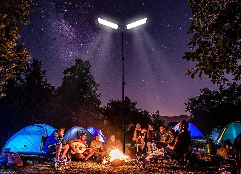 11200 Lumen Dual-Head Portable Tripod LED Work Light with Handbag F444083