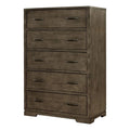 5 Drawer Contemporary Wood Chest in Graphite Gray N272
