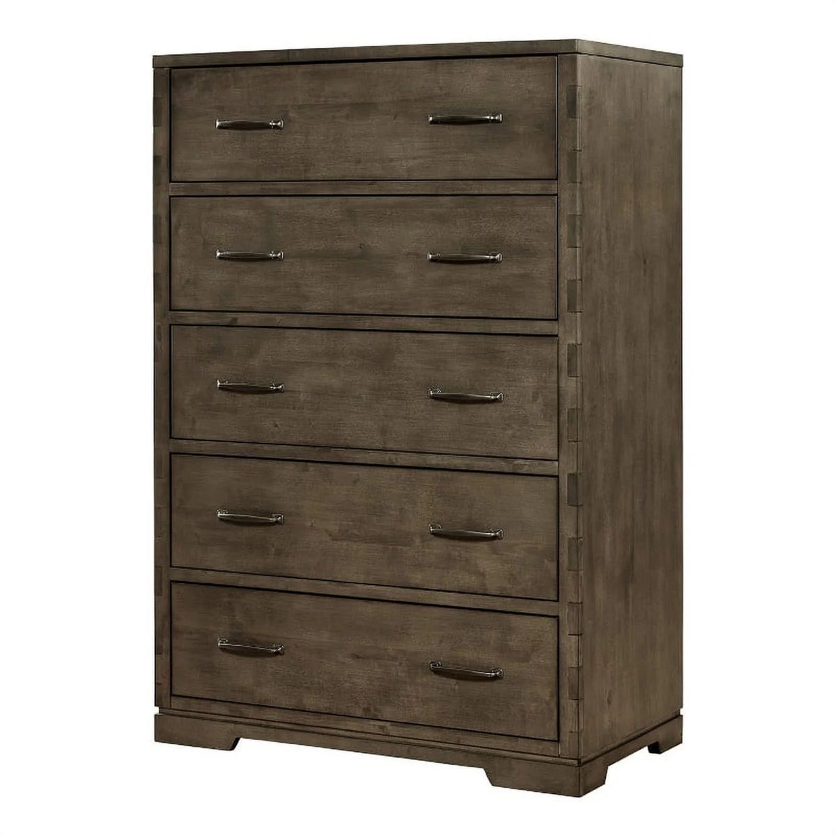 5 Drawer Contemporary Wood Chest in Graphite Gray N272