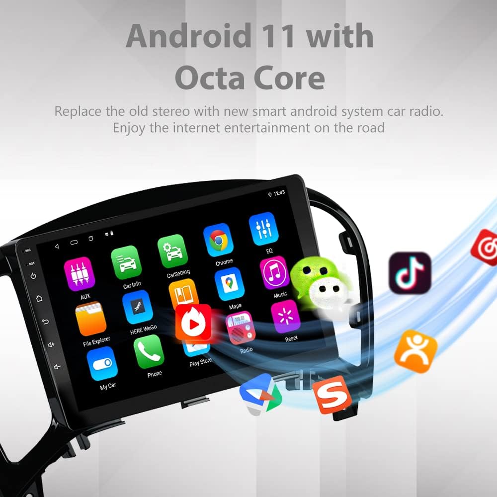 Android 11 9 inch Capacitive Touch Screen Car Radio Y6486