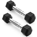 2.5-125lb Rubber Encased Dumbbell Set R191836