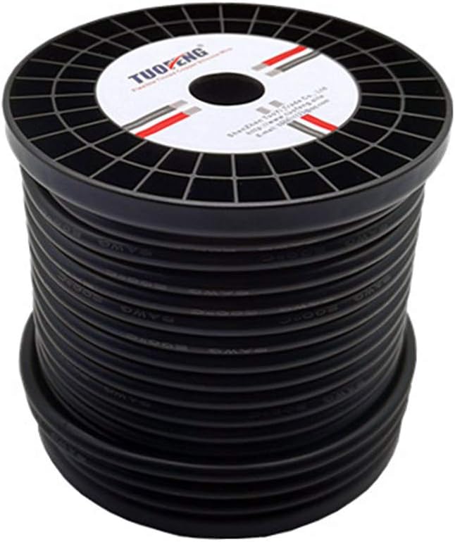 10 AWG Silicone Wire 90 Feet Red Stranded Tinned Copper Wire, Pack of 2 D797125
