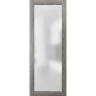 Frosted Glass Door Slab 36 x 96 Wood Panel S559
