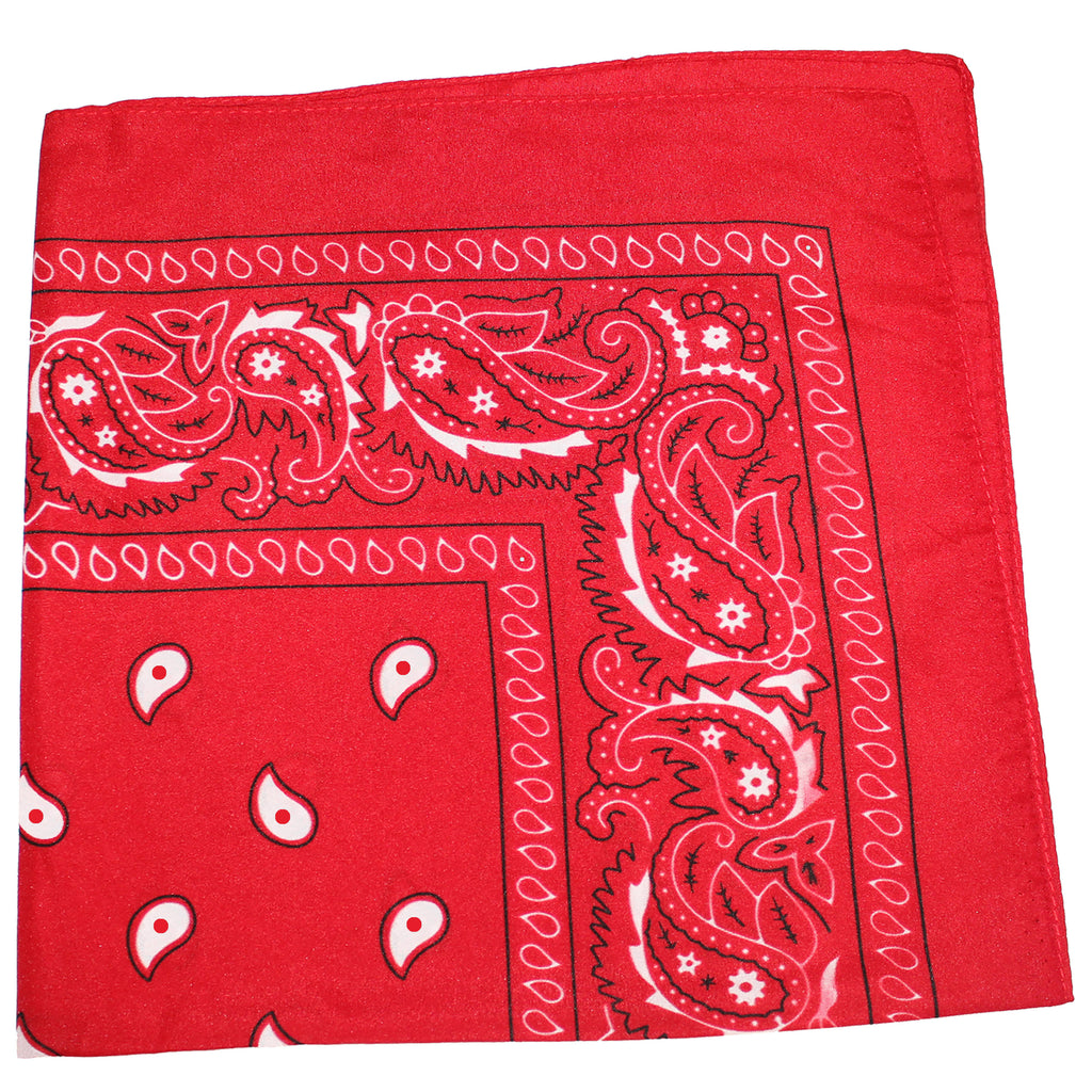 48 Pack x Large 100% Cotton Double Sided Bandanas 27 x 27 Inches L828419