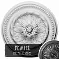 15 3/4 inch x 1 7/8 inch Ceiling Medallion Hand-Painted Pewter Z80150