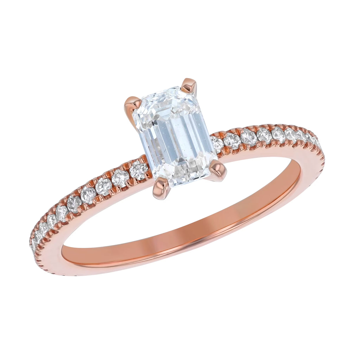 Emerald-cut Diamond Engagement Ring F1604