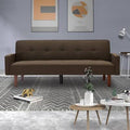 Twin 75x22 Wide Linen Tufted Back Convertible Sofa F379007