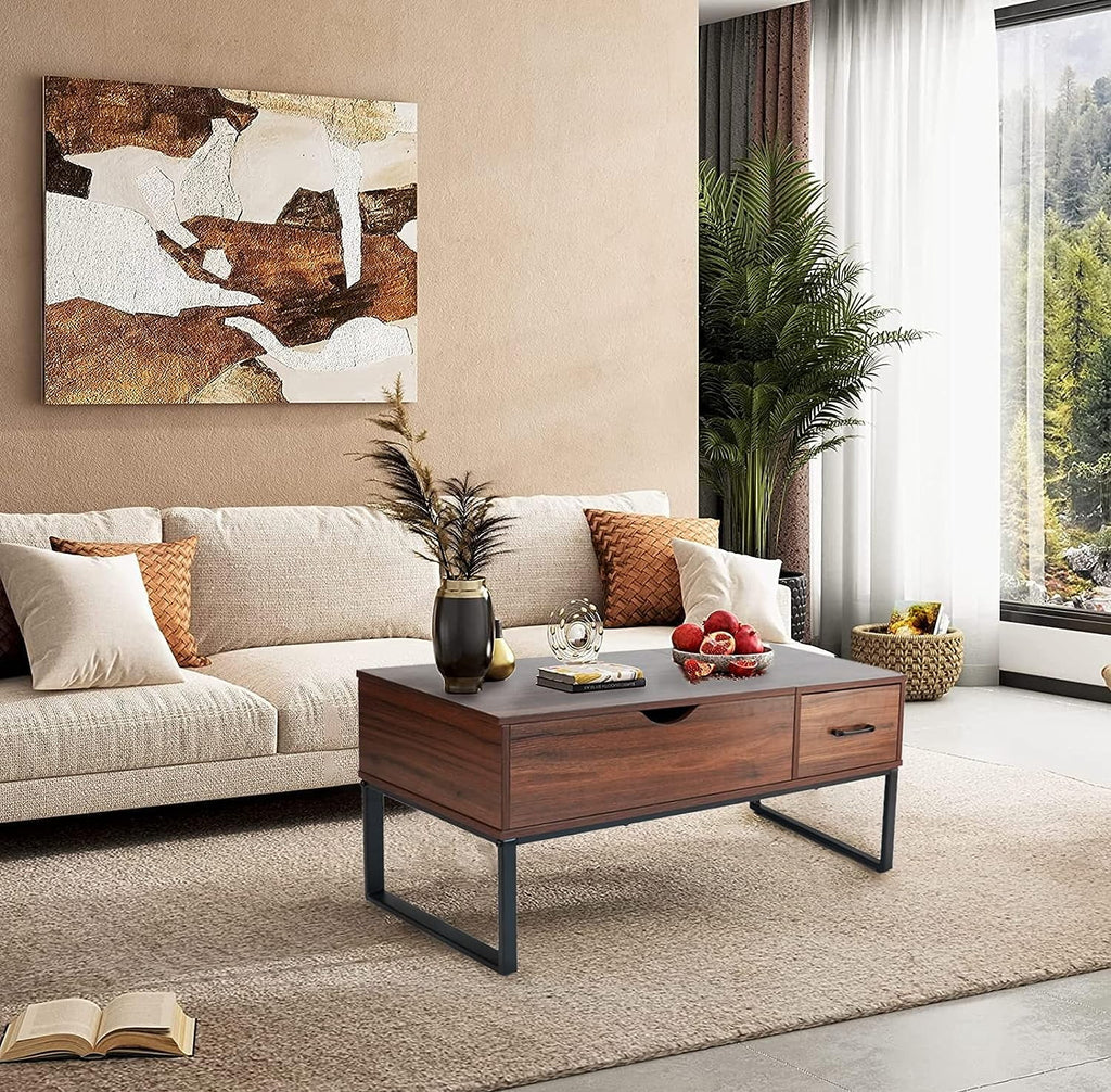Lift Top Wood Coffee Table with Drawer M34327