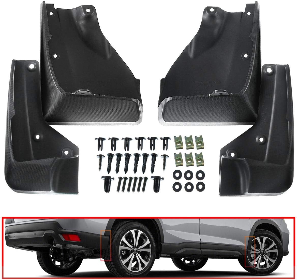 Splash Guard Mud Flaps 4-PC Set Pack of 2 M497