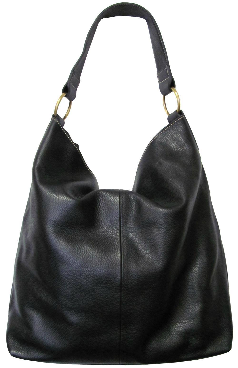Genuine Leather Handbag - Black P570