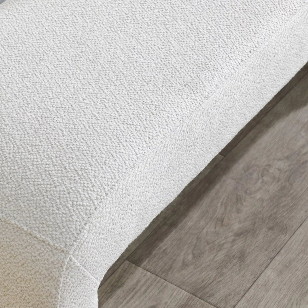 54 Inch White Wood Bench P65279