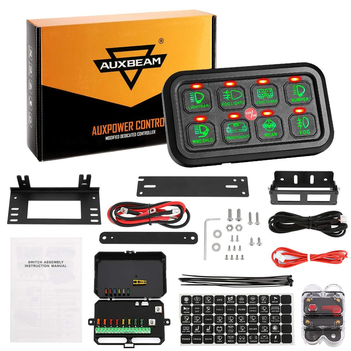 8 Gang Switch Panel Automatic Dimmable LED Touch Control Panel Box K506