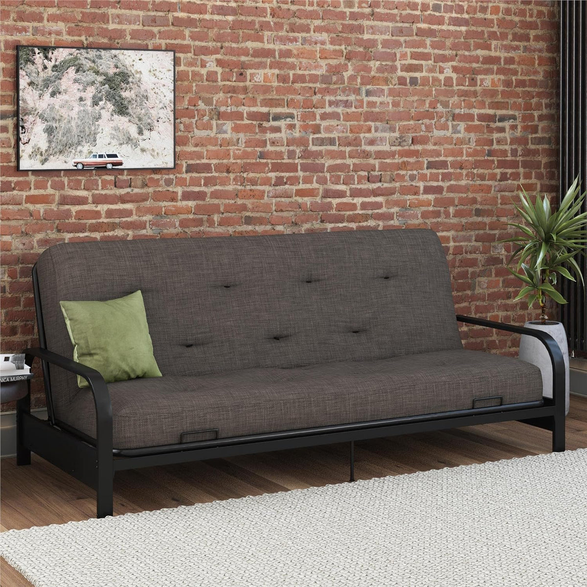 8-Inch Pocket Spring Coil Futon Mattress, Full, Taupe Gray U5333