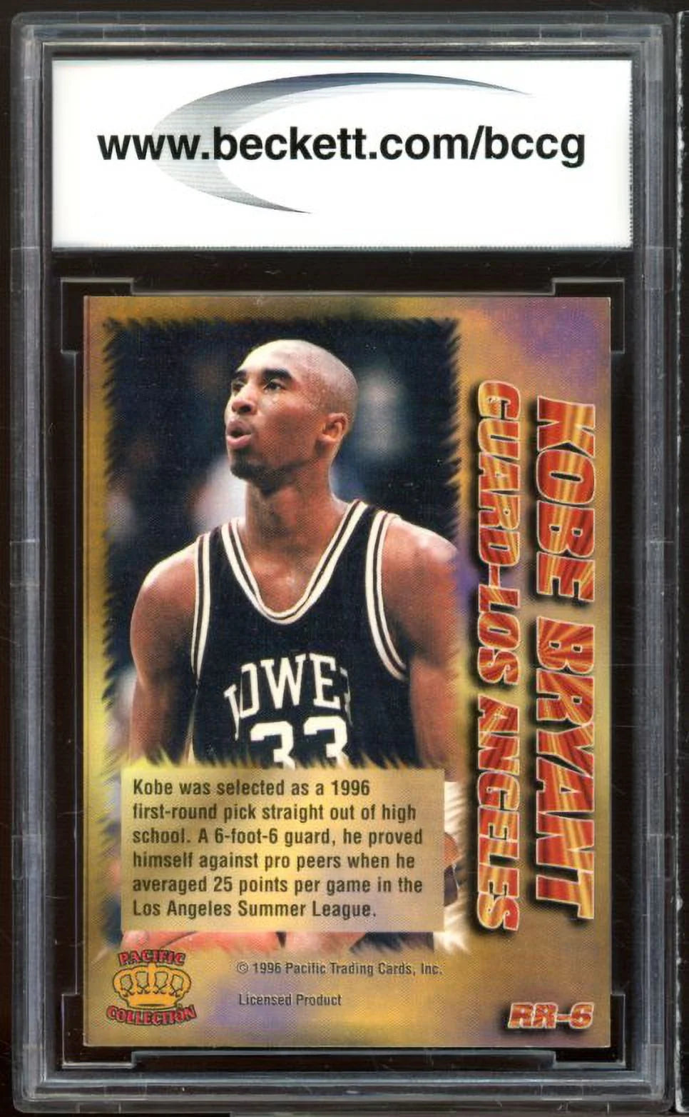 1996 Pacific Power Roundball Kobe Bryant Rookie Card J768199