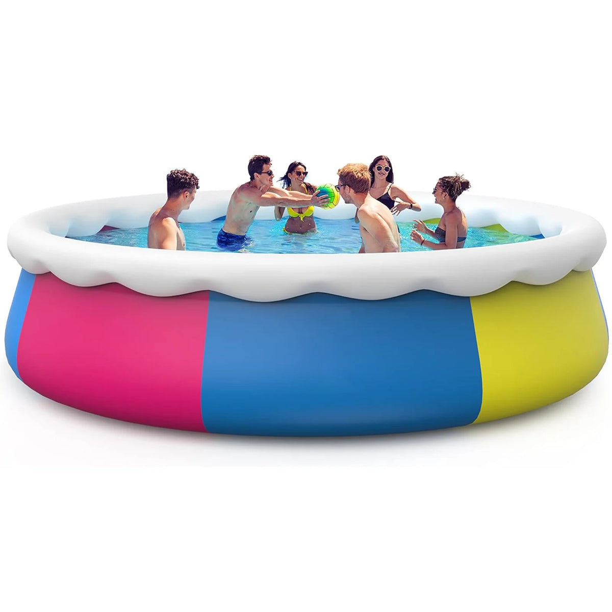 15ft x 35in Round Inflatable Swimming Pool Set with Filter Pump and Cover T5626