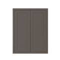 30 inch Wide Wall Kitchen Cabinet Dark Gray Inset Shaker Double Door T704