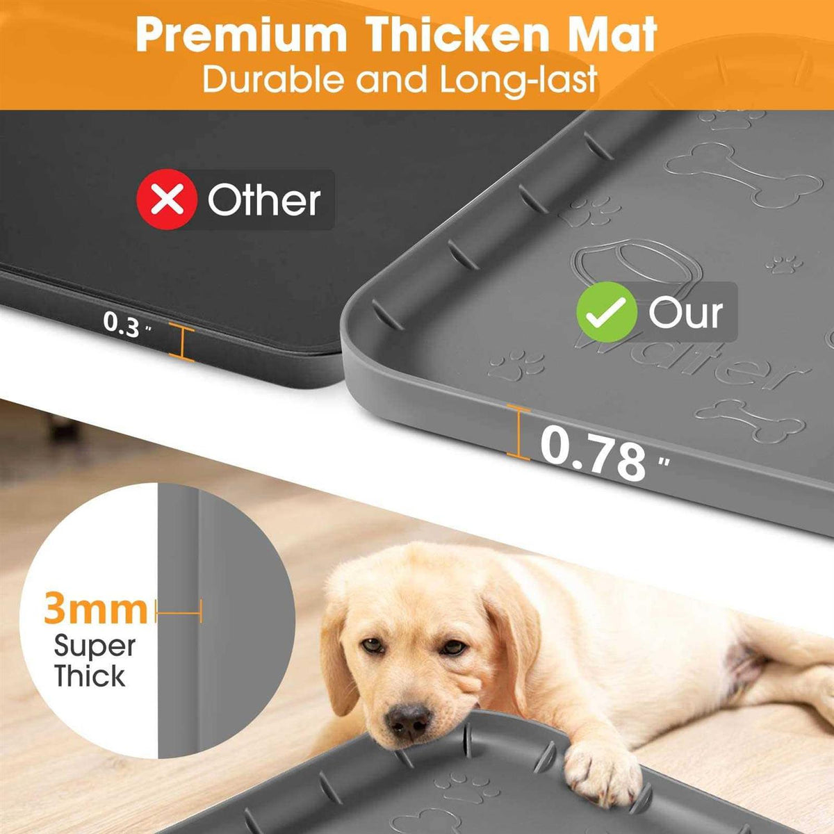 Silicone Dog Food Mat with Pocket D534724