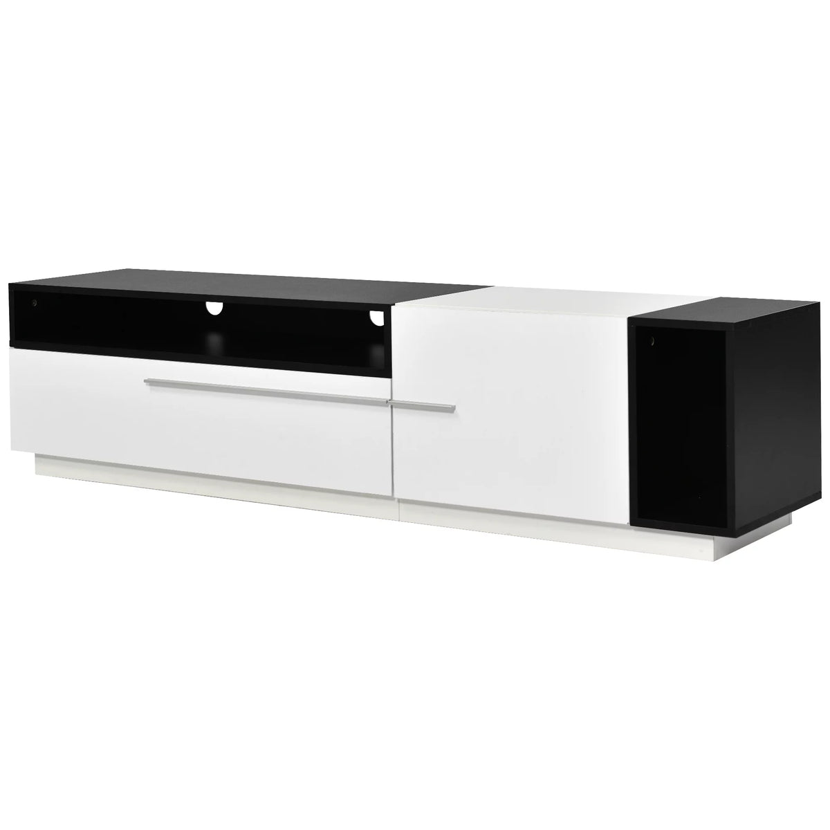 White High Gloss TV Stand with Storage Drawer Y301