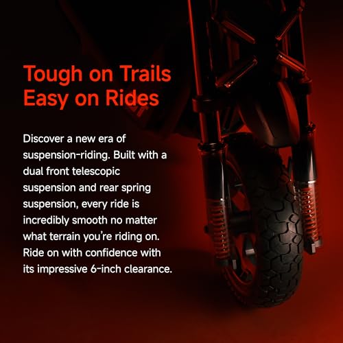 Electric Scooter, 24.9 MPH, 43.5-Mile Range, Dual Suspension, 1600W Peak Motor, Off-Road Scooter S425137