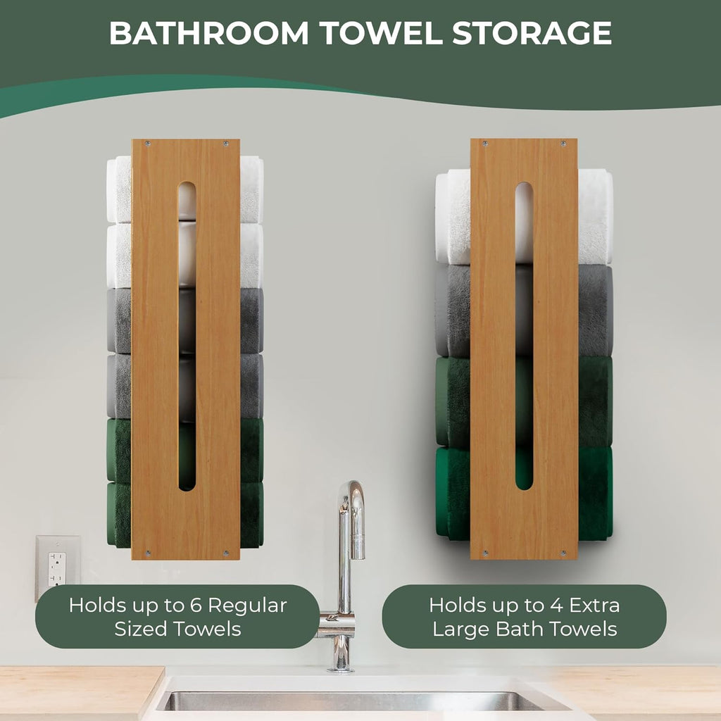 Bamboo Wall Mounted Towel Rack C7946