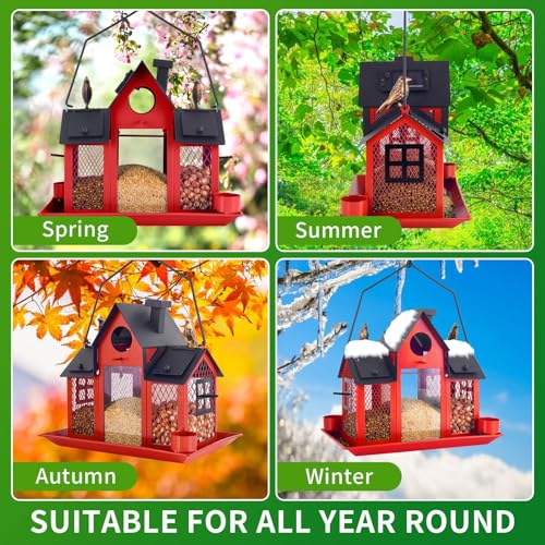 Hanging Metal Squirrel Proof Bird Feeder Z1874