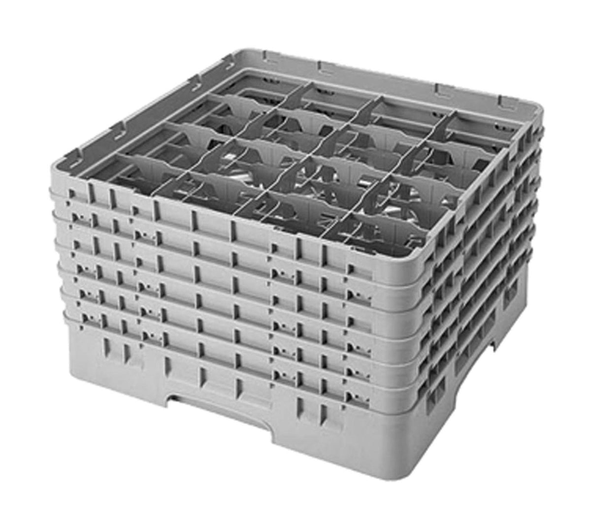 Black 16 Compartment Full Size Glass Rack H4139