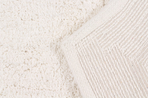 100% Cotton Tufted Bath Rug, 30" Round, Ivory C107