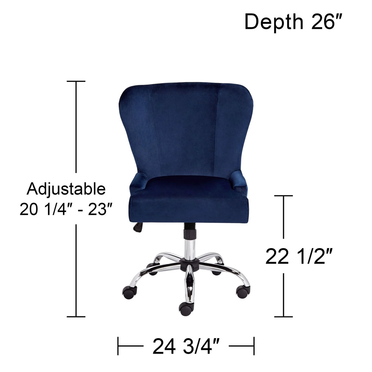 Blue Fabric Adjustable Office Chair R875