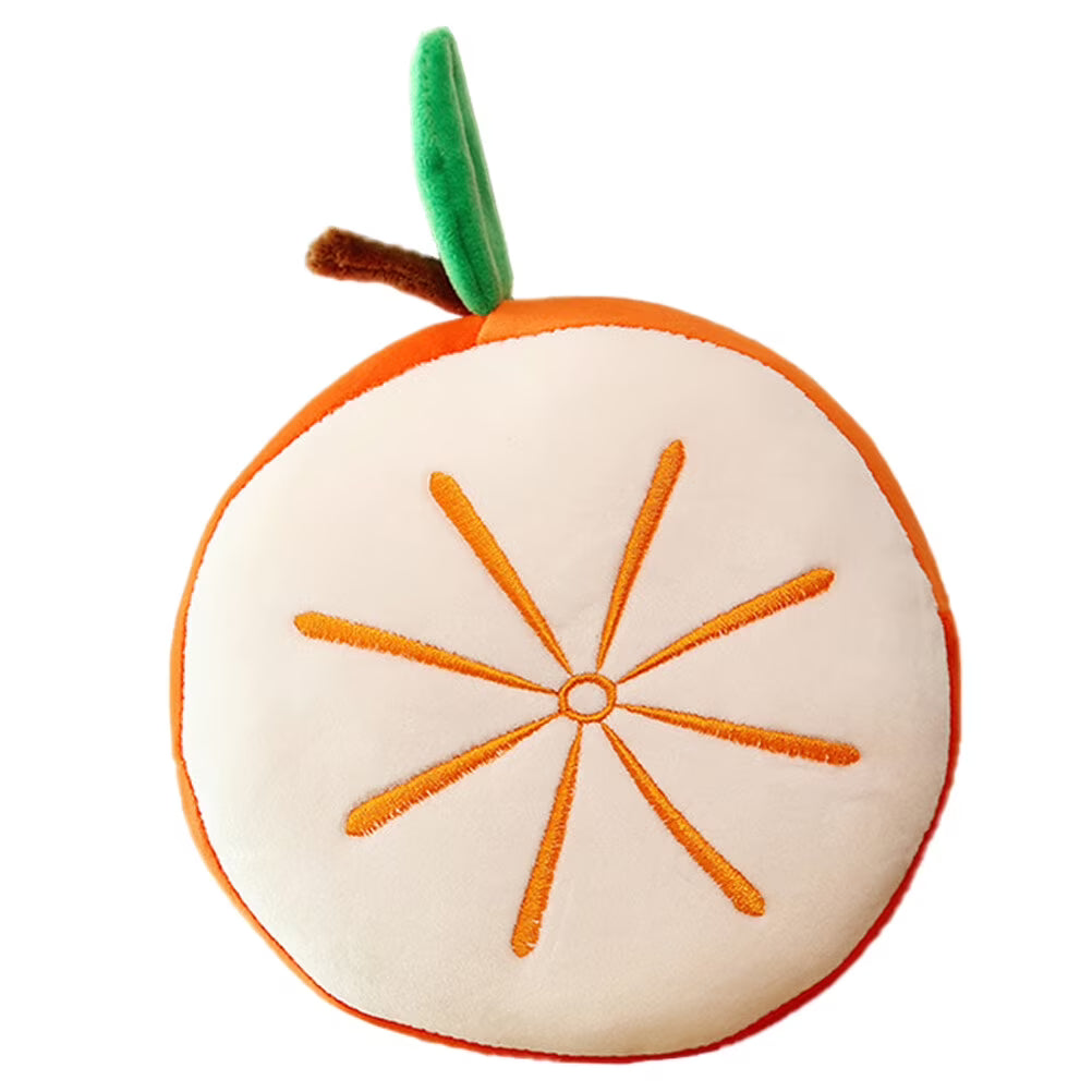 Orange Simulation Lemon Plush Throw Pillow U849693