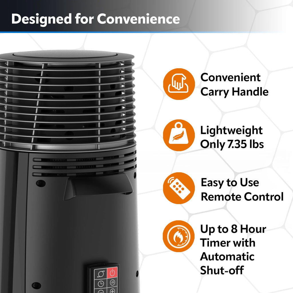 24" 1500W Oscillating Ceramic Space Heater H690