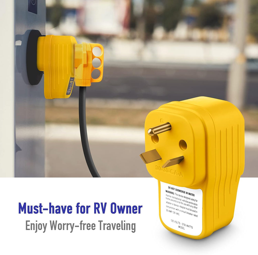 30 Amp RV Surge Protector with Indicator Lights Pack of 2 Y166