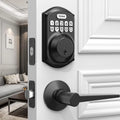 Keypad Keyless Entry Smart Deadbolt Door Lock Set with 2 Knobs Matte Black P86713