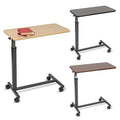 Overbed Table with Wheels Adjustable Height Wood Top Y541