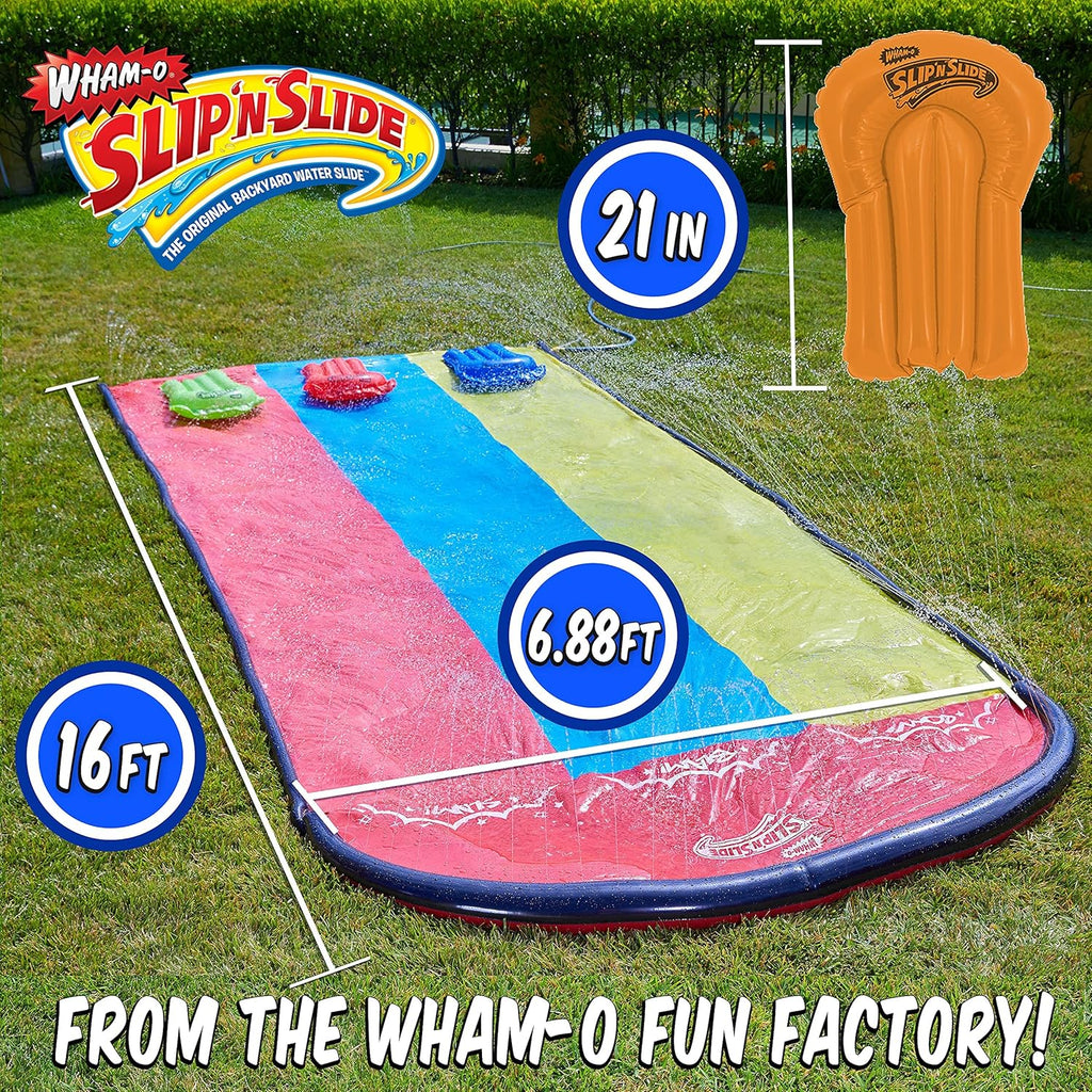 Triple Slip and Slide with 3 Bodyboards Water Slide M61697