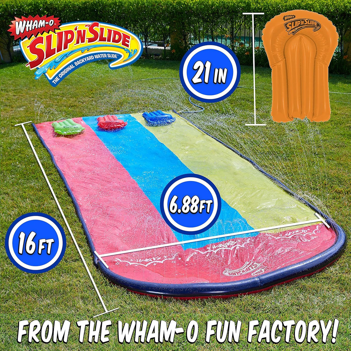 Triple Slip and Slide with 3 Bodyboards Water Slide M61697