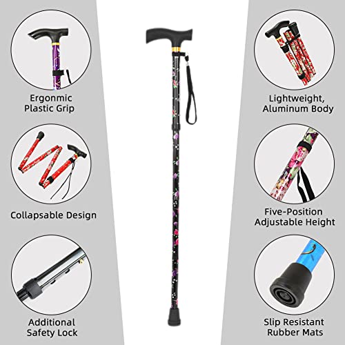 Lightweight Adjustable Aluminum Folding Cane E79826