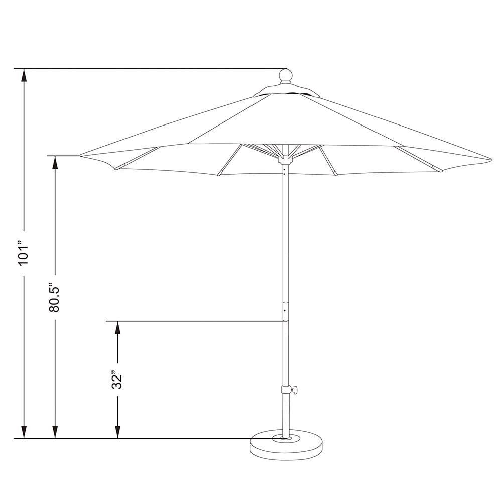 9& Bronze Market Umbrella S597