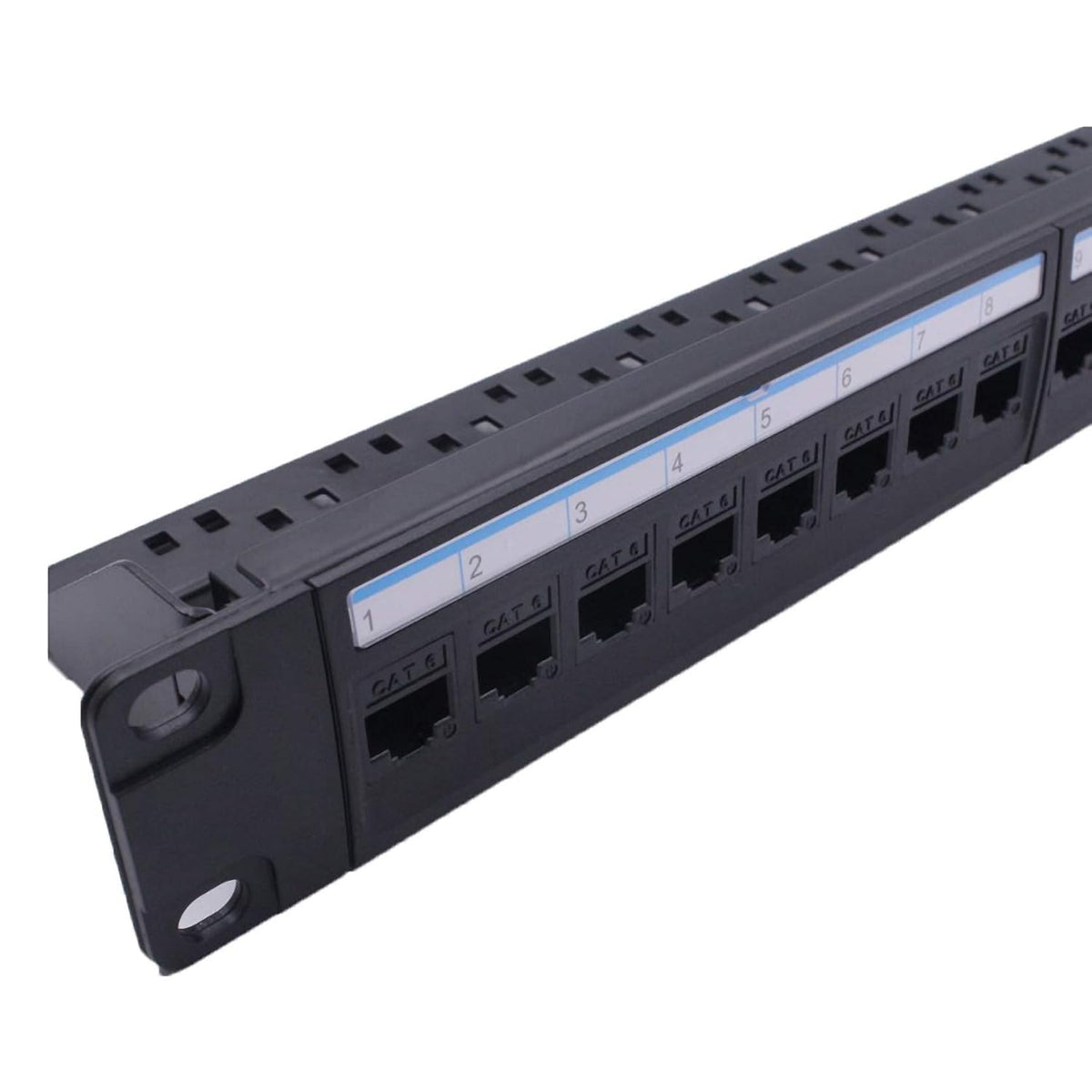 24 Port CAT6 Pass Through Coupler Patch Panel with Back Bar O815