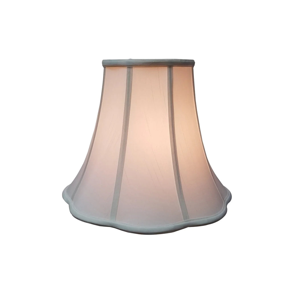 White Scalloped Bell Lamp Shade M999518