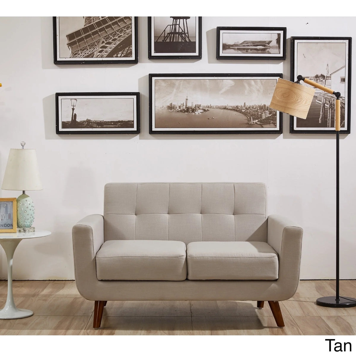 Blue Fabric Loveseat Q5690