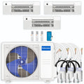 27,000 BTU 3 Zone Ceiling Cassette Ductless Air Conditioner and Heat Pump F802