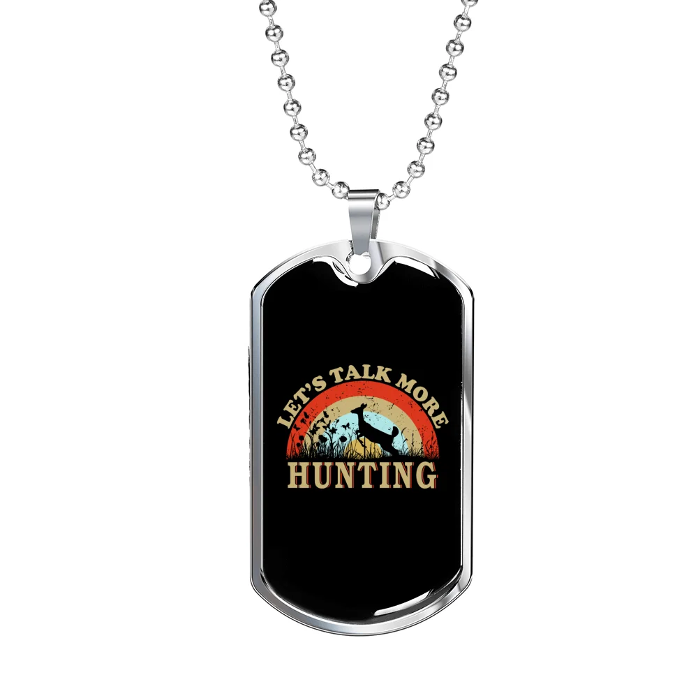 Stainless Steel or 18k Gold Dog Tag Necklace R397
