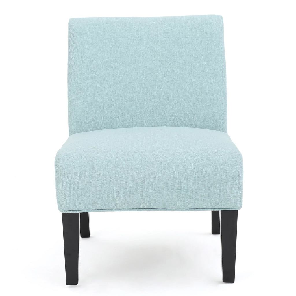 Light Blue Fabric Slipper Chair C2414
