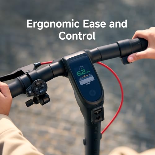 Electric Scooter, 20 MPH, 44-Mile Range, Self-Sealing Tubeless Tires, Front Hydraulic & Rear Elastomer Suspension E4622