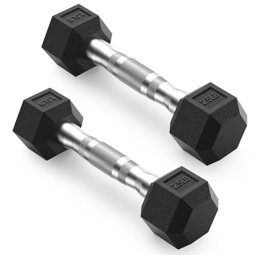 2.5-125lb Rubber Encased Dumbbell Set R191836