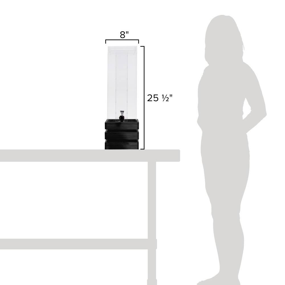 Midnight 3 Gal Crate Infused Beverage Dispenser V480200