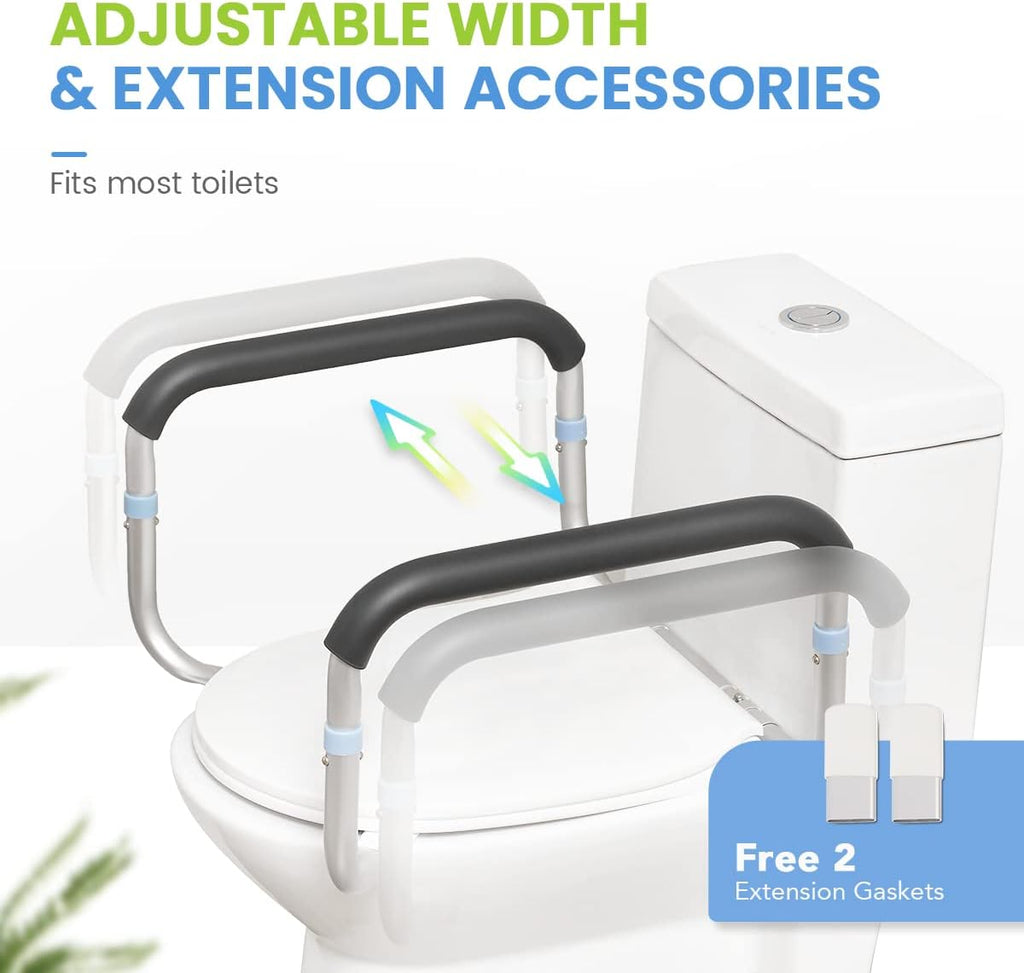Adjustable Compact Toilet Safety Rail with Hand Rails R6552