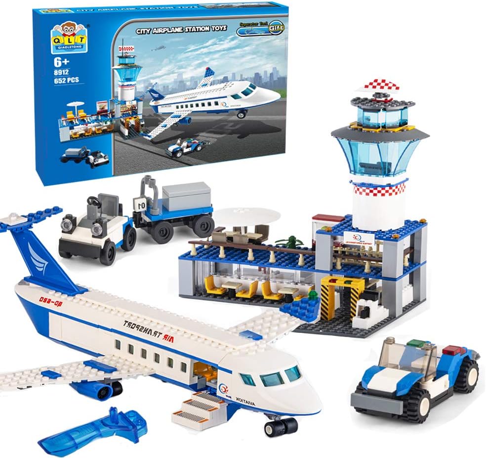 Airplane Station Building Kits Toys, STEM Building Sets, 652 Pieces M8196